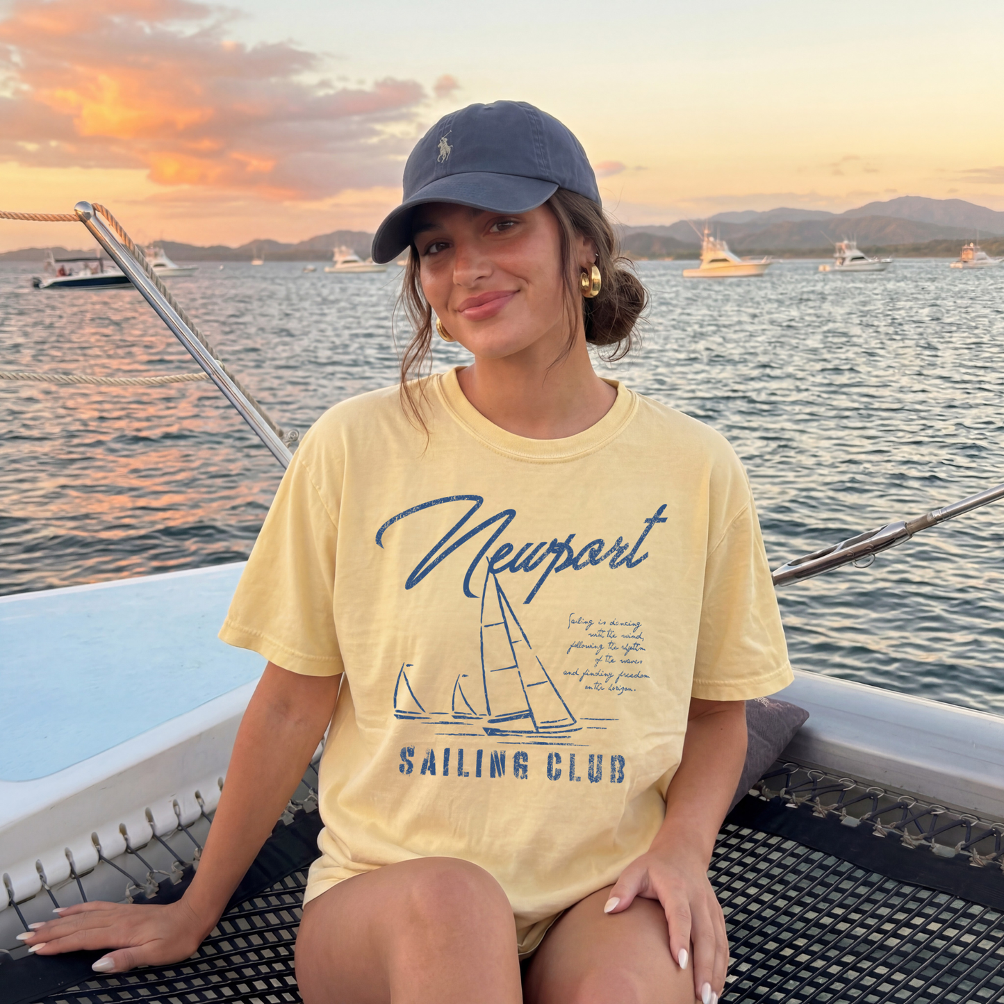 Newport Sailing Club Graphic Tee – Coastal Preppy T-Shirt