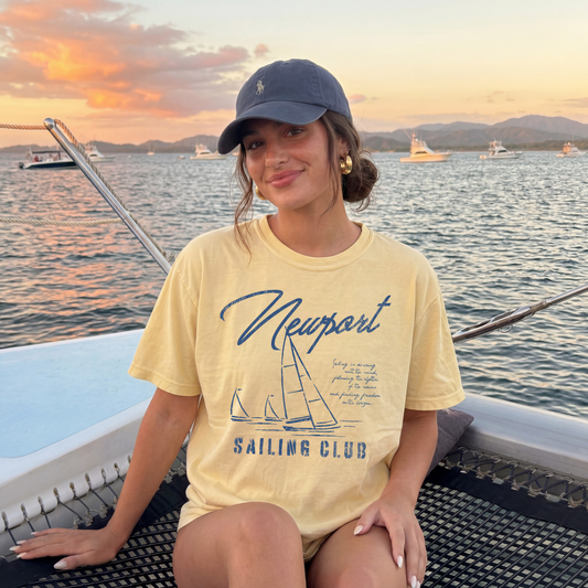 Newport Sailing Club Graphic Tee – Coastal Preppy T-Shirt