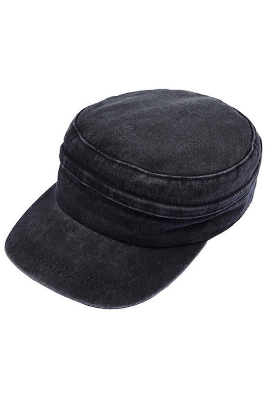 C.C Convertible Denim Army Zipper Cap Sun Visor