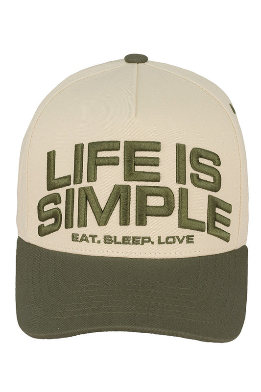 C.C LIFE IS SIMPLE EAT, SLEEP, LOVE Trucker Cap