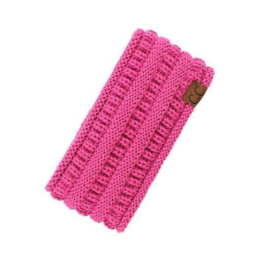 C.C Solid Ribbed Ponytail Headband Ear Warmer Earmuff