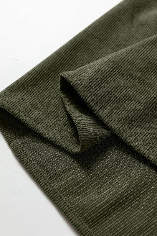 Michelle Pleated Corduroy Mini Dress