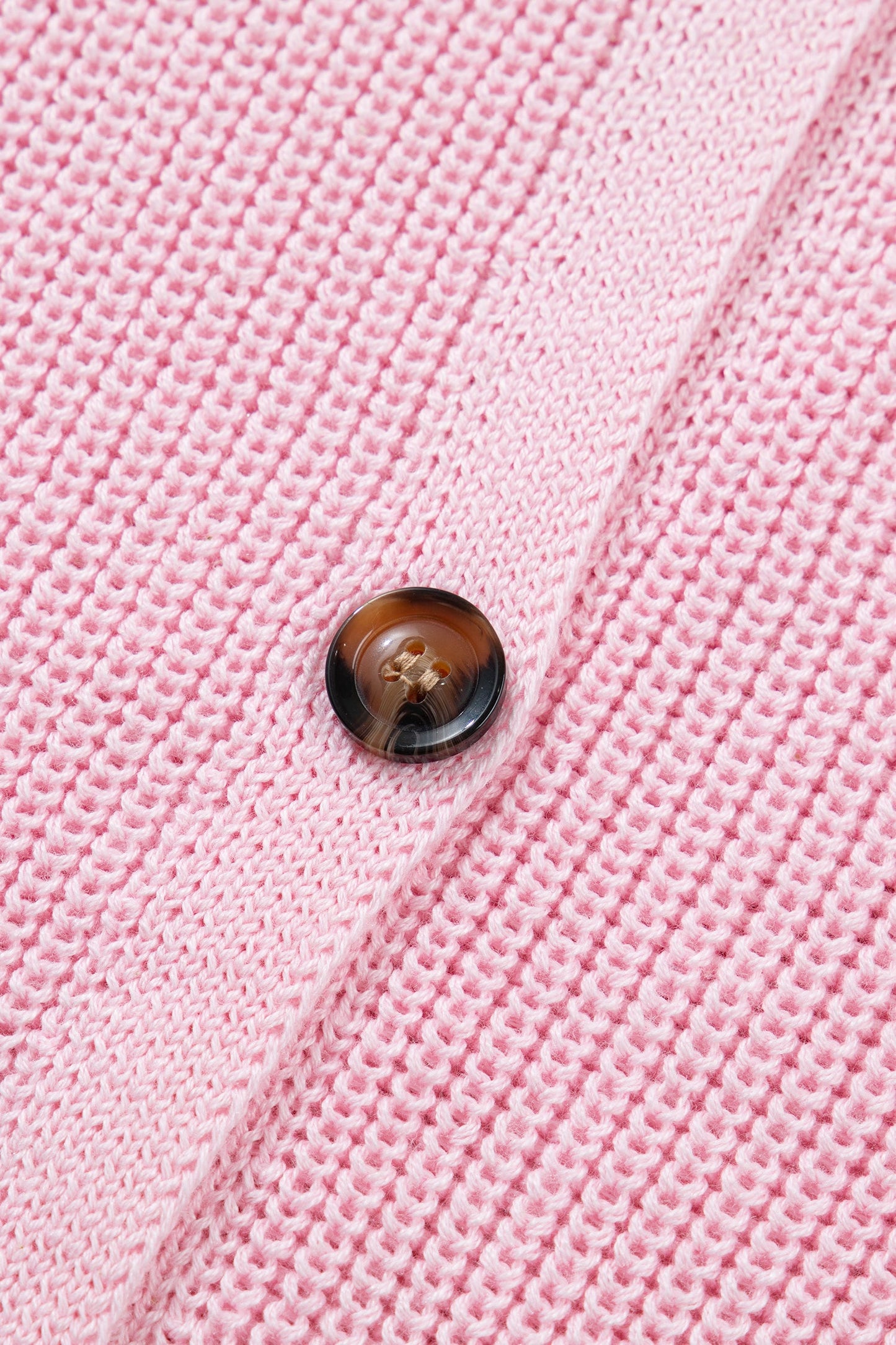 Solid Button Front V-Neck Sweater Knit Vest