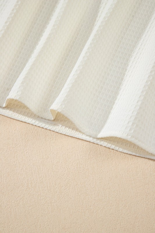 Ava Trim Waffle Knit Blouse