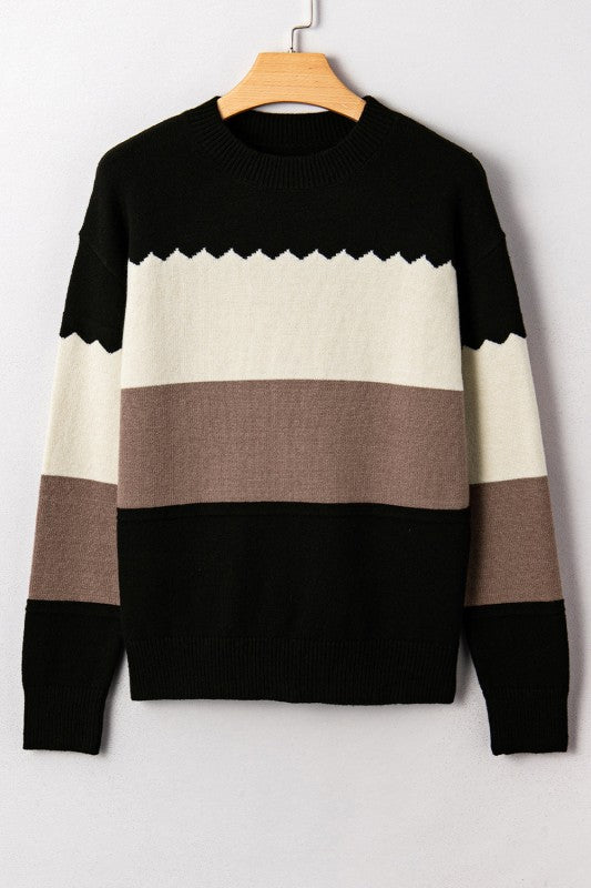 HARPER COLORBLOCK DROP SHOULDER SWEATER | MODERN EMPORIUM – trending fashion from Modern Emporium
