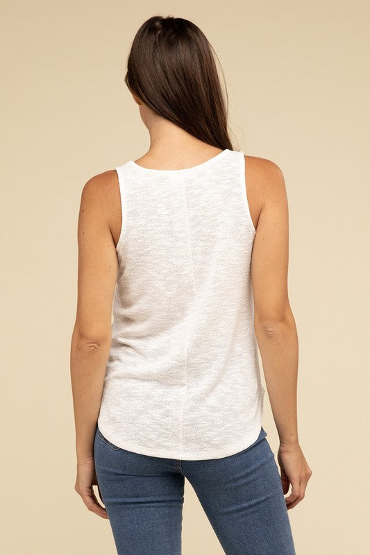 V Neck Sleeveless Cami Top