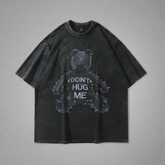Hip Hop Oversized Tshirts Streetwear Vintage T-shirts Bear