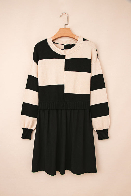 Sofia Waist Splicing Hem Sweater