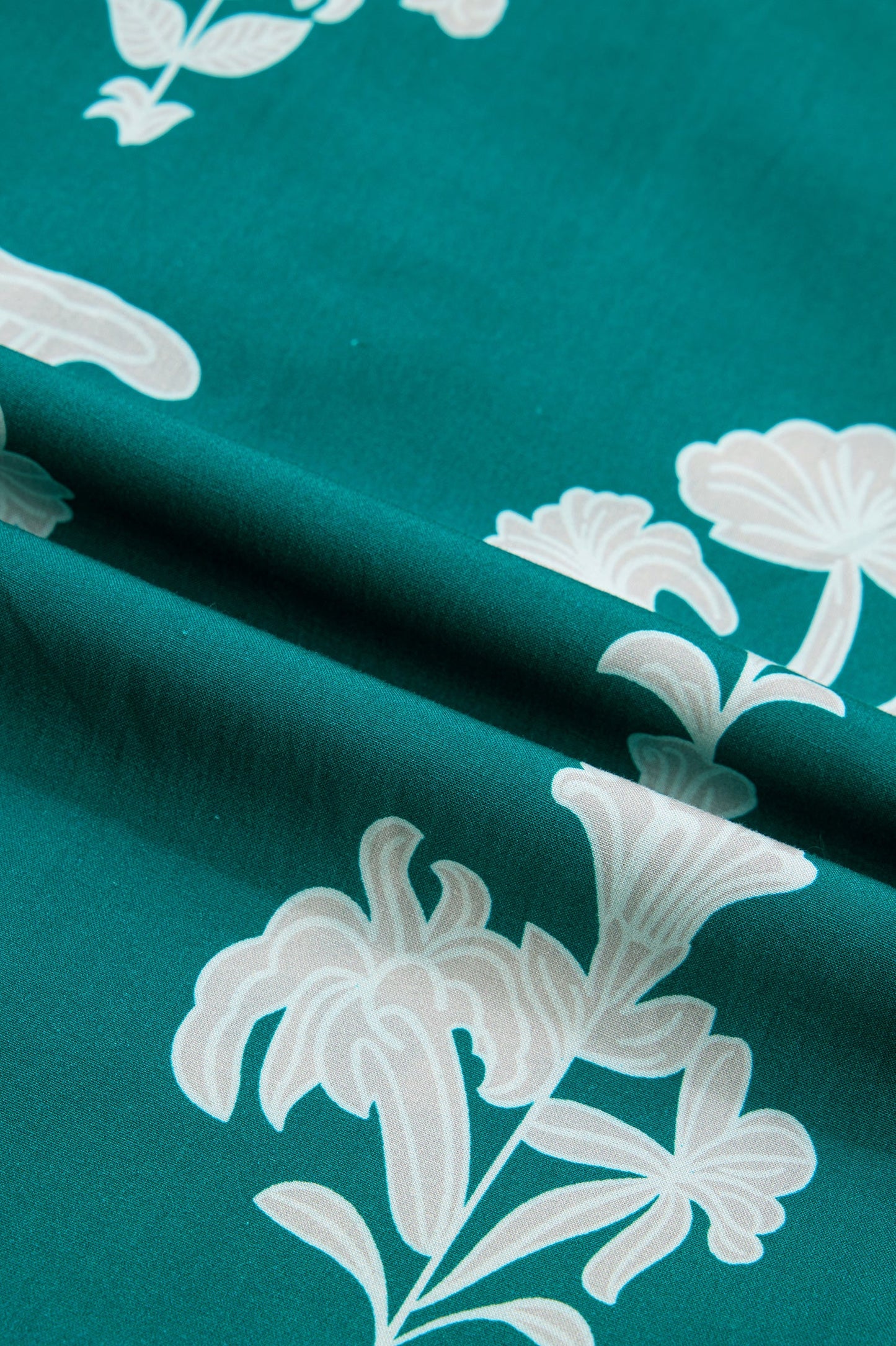 Floral Frilled V-Neck Puff Sleeve Mini Dress