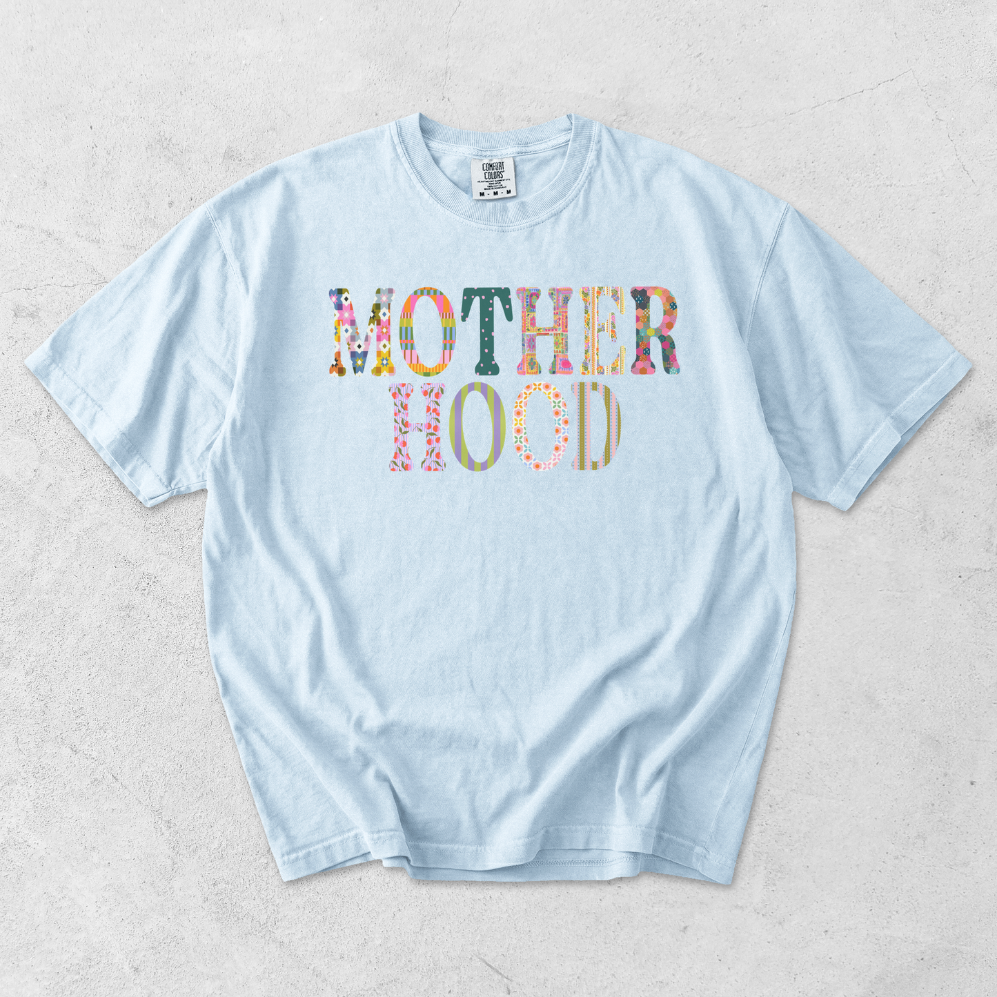 Motherhood Patchwork Graphic Tee
