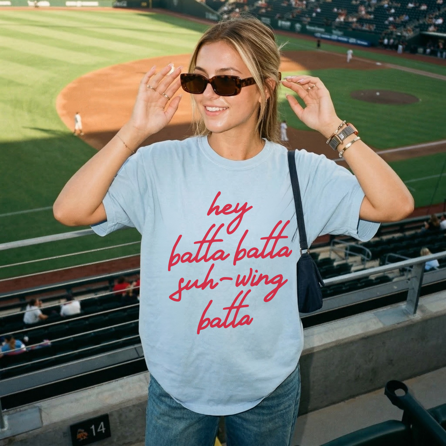 Hey Batta Batta Swing Batta Graphic Tee