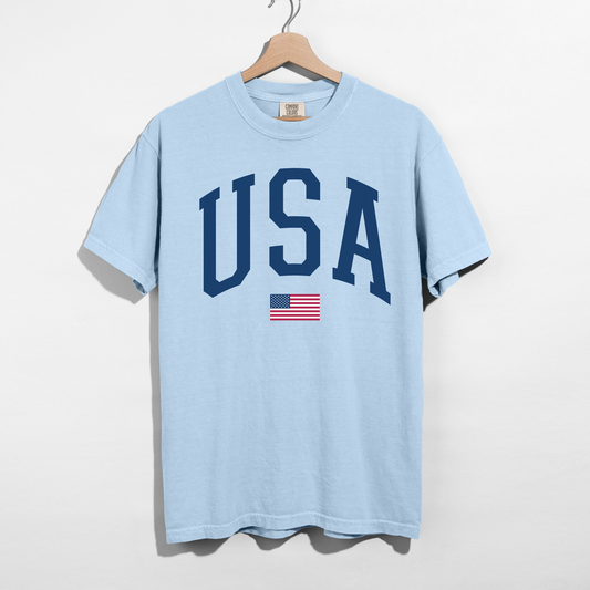 USA Varsity Graphic Tee – Classic Patriotic Shirt
