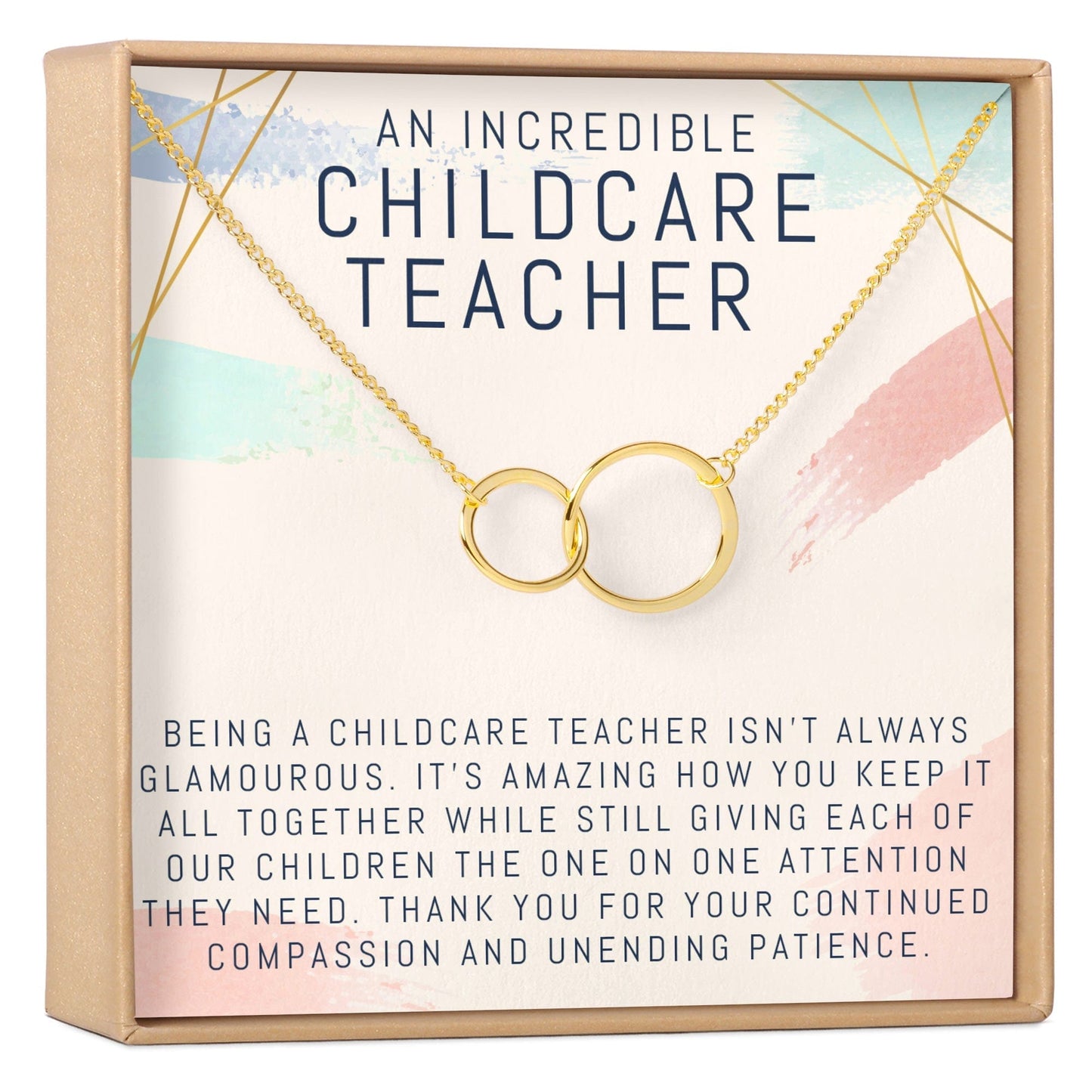Childcare Teacher Necklace, Multiple Styles Jewelry
