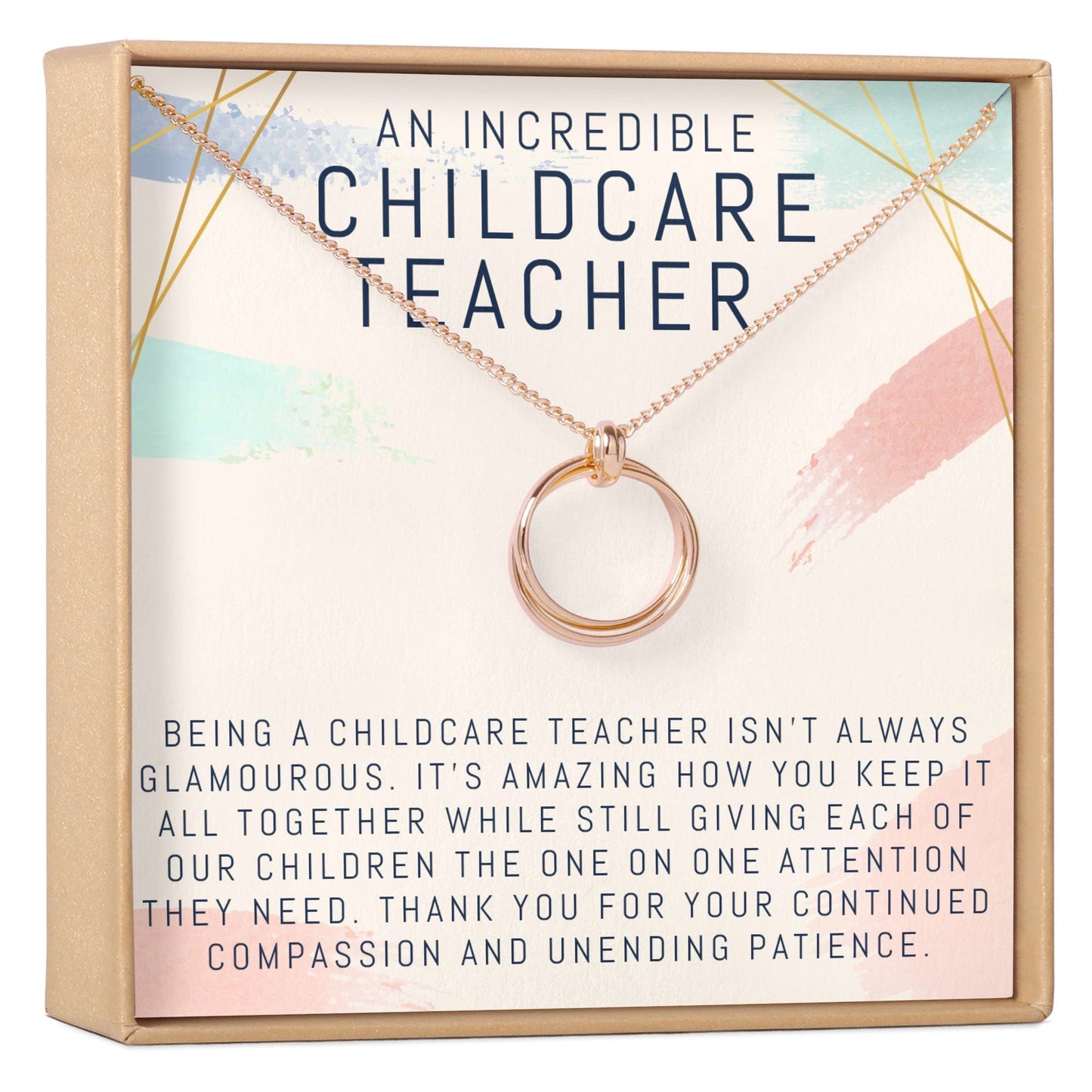 Childcare Teacher Necklace, Multiple Styles Jewelry