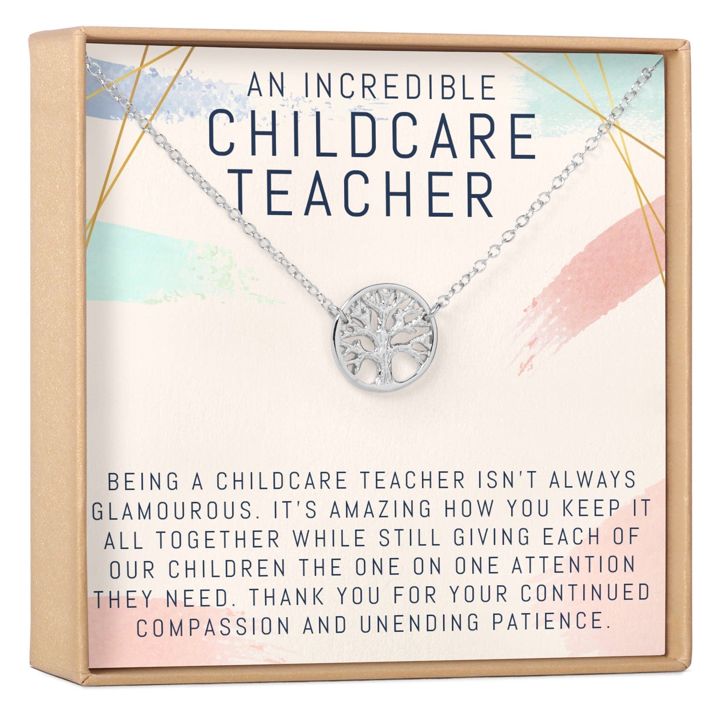 Childcare Teacher Necklace, Multiple Styles Jewelry