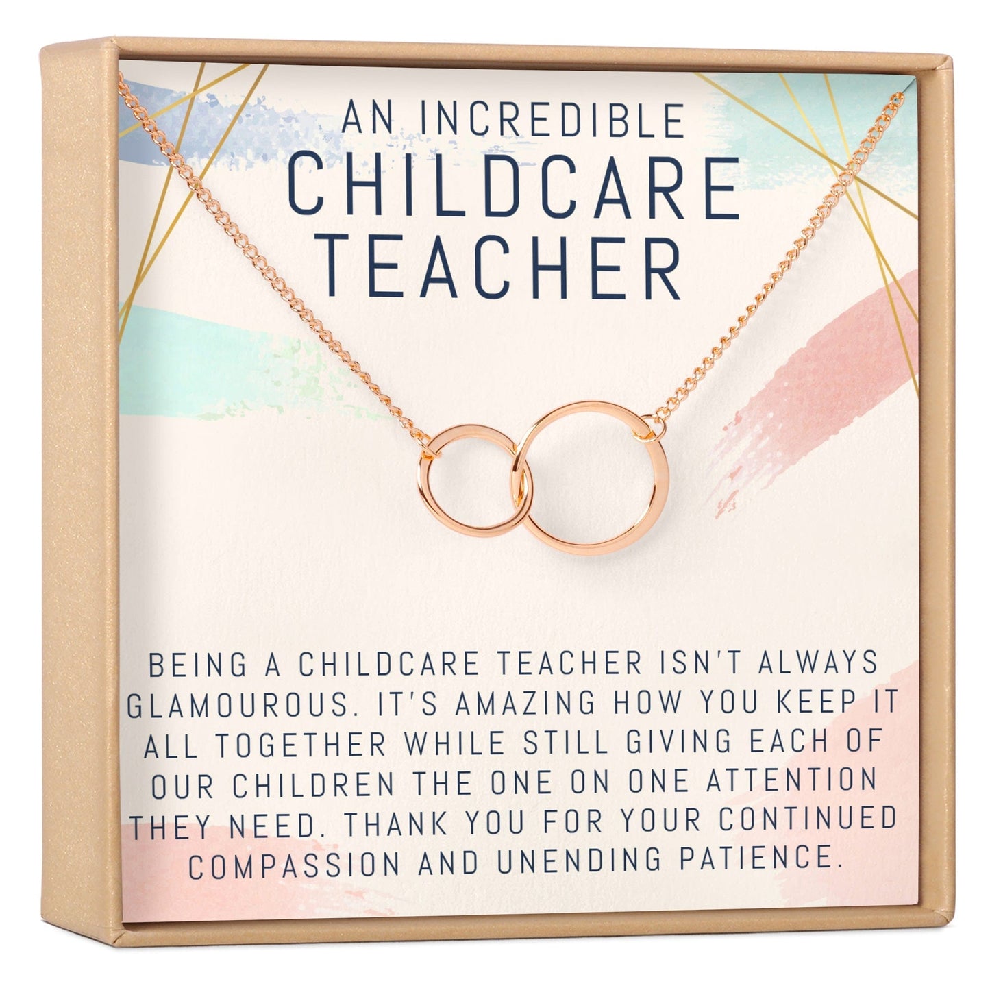 Childcare Teacher Necklace, Multiple Styles Jewelry