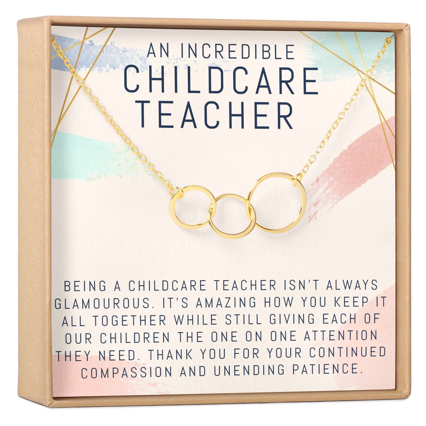 Childcare Teacher Necklace, Multiple Styles Jewelry