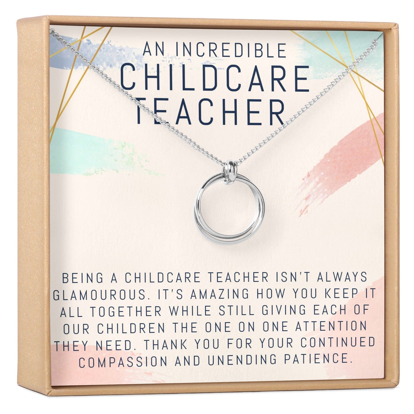Childcare Teacher Necklace, Multiple Styles Jewelry