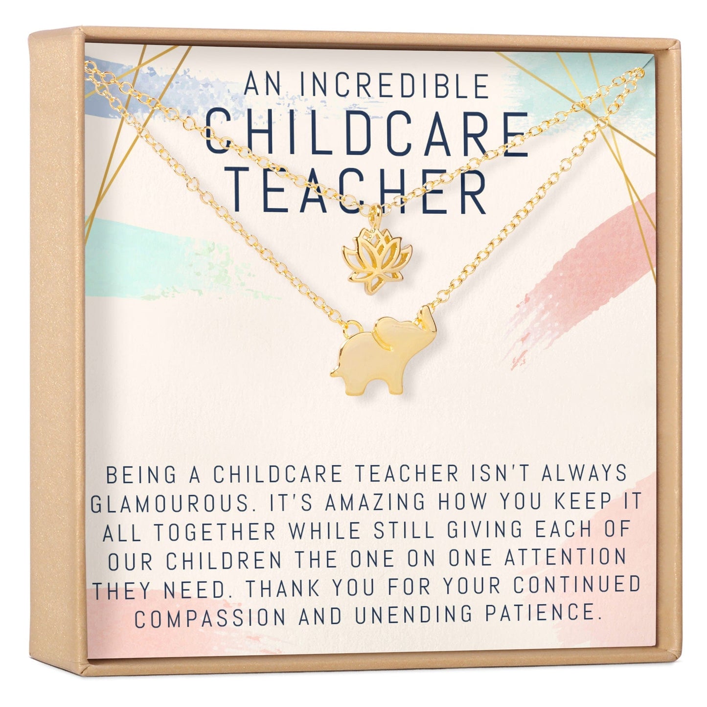 Childcare Teacher Necklace, Multiple Styles Jewelry