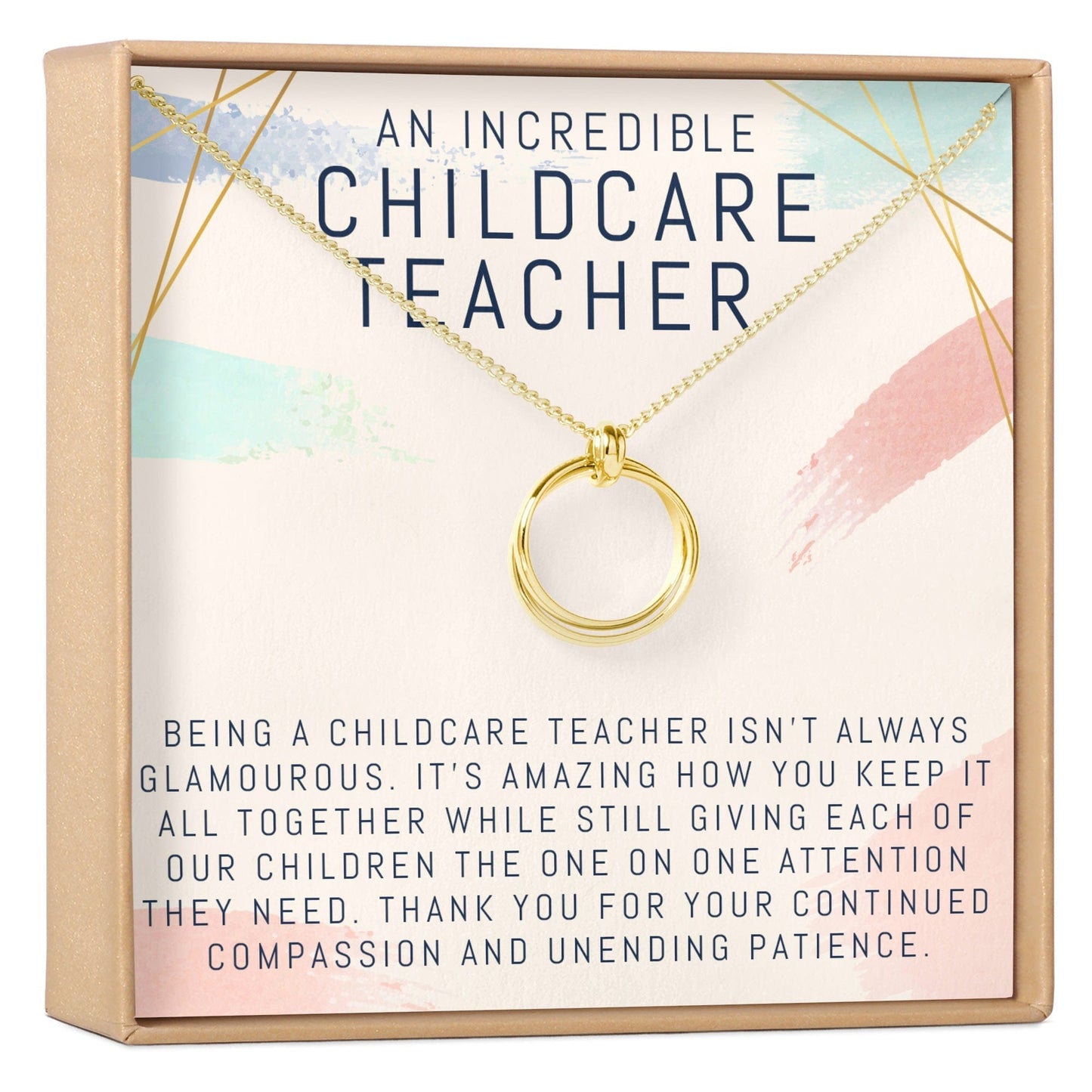 Childcare Teacher Necklace, Multiple Styles Jewelry