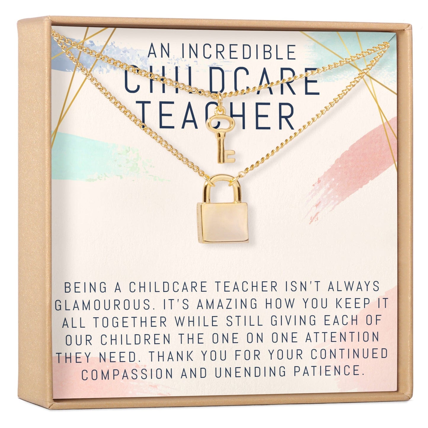 Childcare Teacher Necklace, Multiple Styles Jewelry