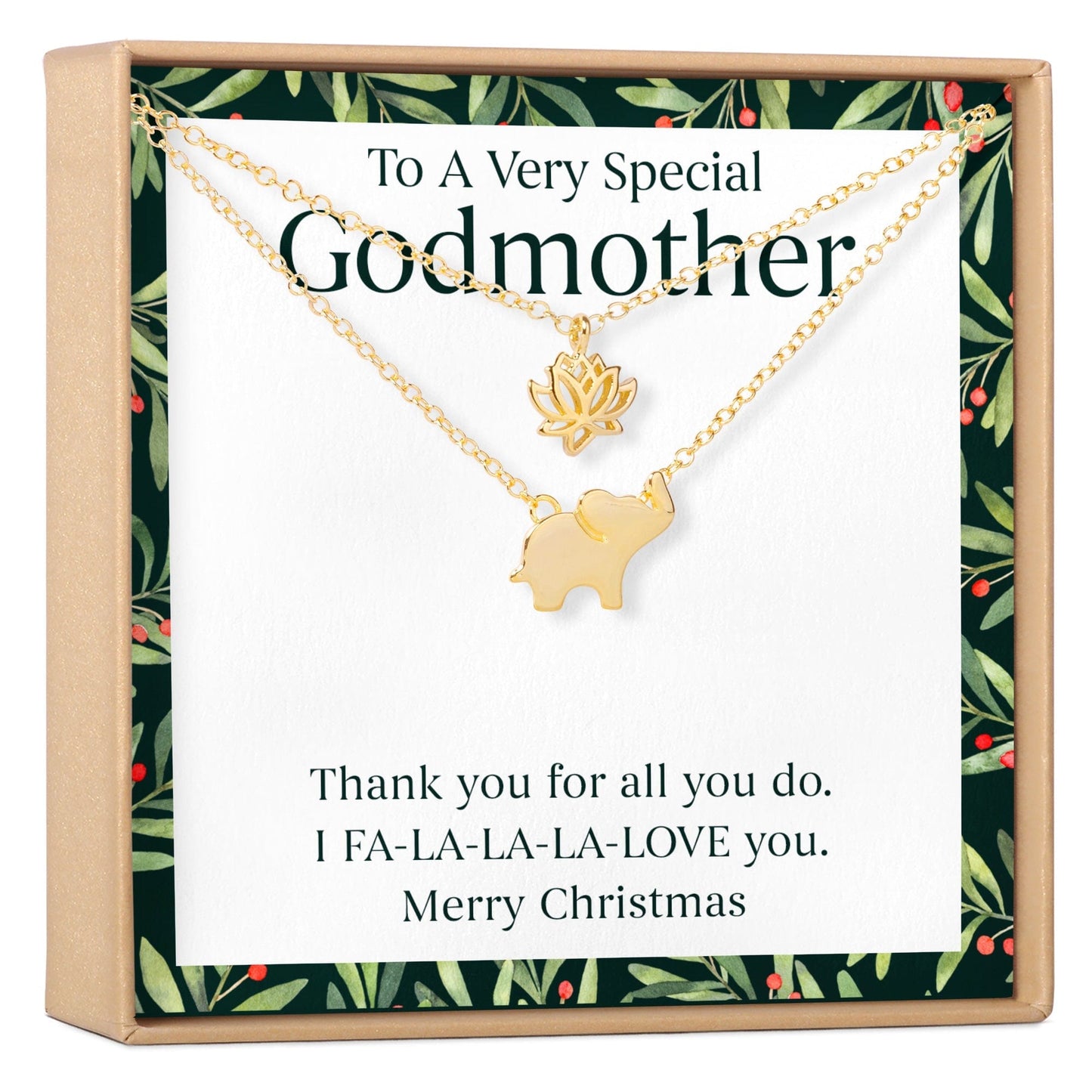 Christmas Gift for Godmother Necklace, Multiple Styles
