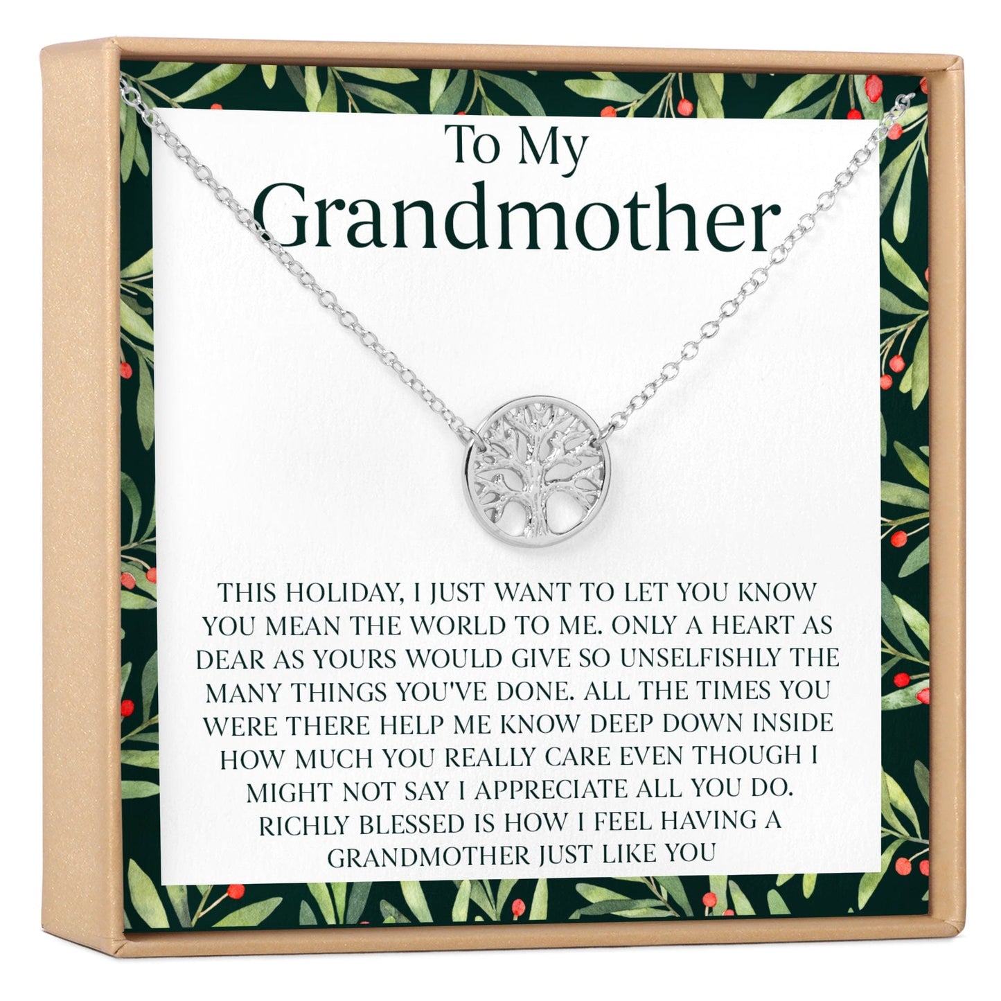Christmas Gift for Grandmother Necklace, Multiple Styles