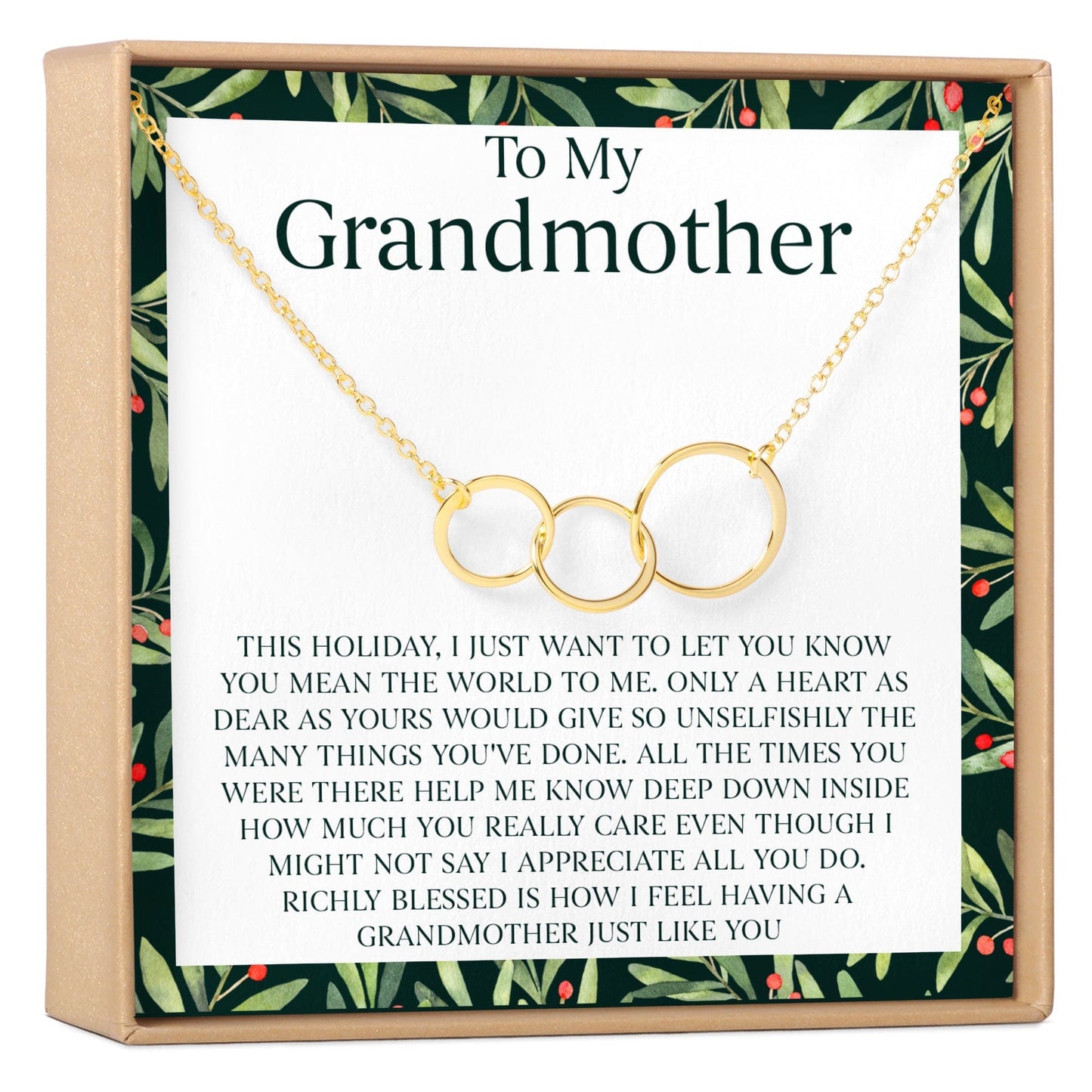 Christmas Gift for Grandmother Necklace, Multiple Styles