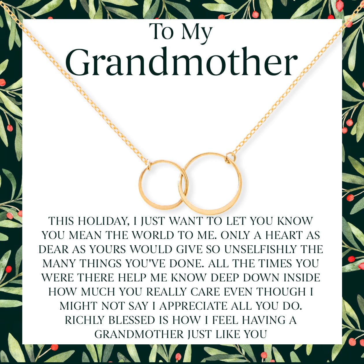 Christmas Gift for Grandmother Necklace, Multiple Styles