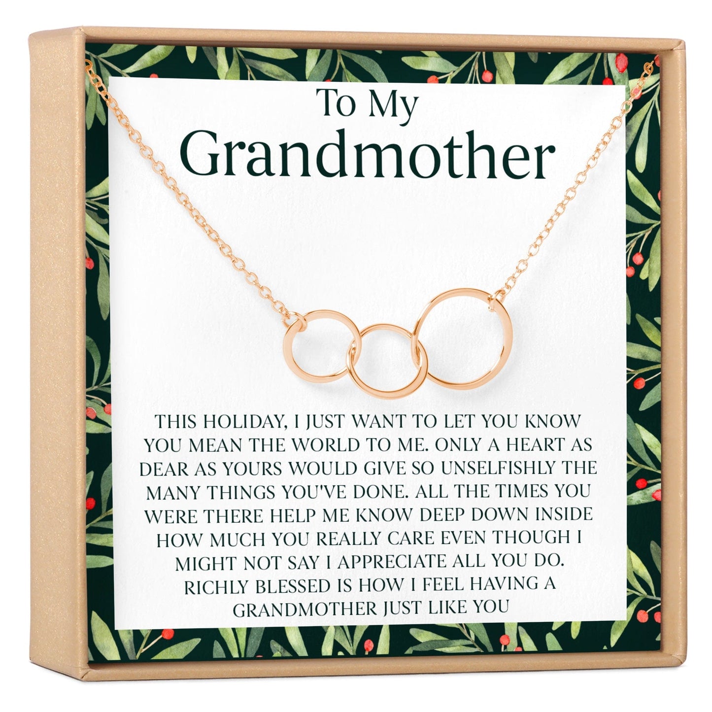 Christmas Gift for Grandmother Necklace, Multiple Styles