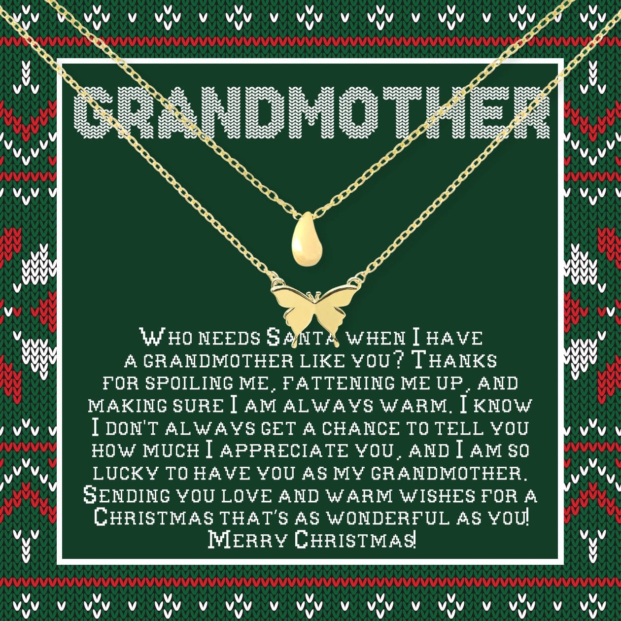 Christmas Gift for Grandmother Necklace, Multiple Styles