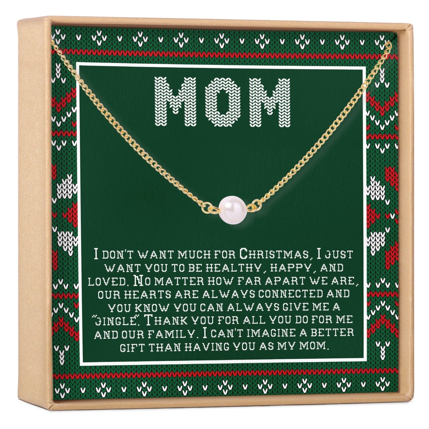 Christmas Gift for Mom Pearl Necklace