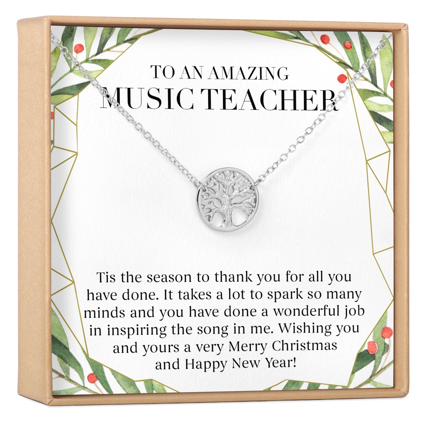 Christmas Gift for Music Teacher Necklace, Multiple Styles