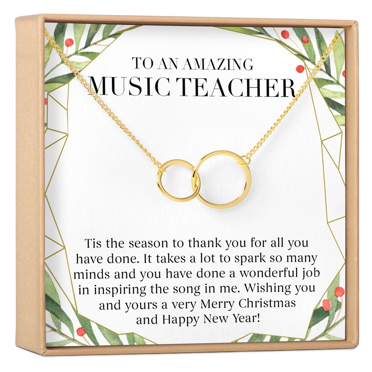 Christmas Gift for Music Teacher Necklace, Multiple Styles