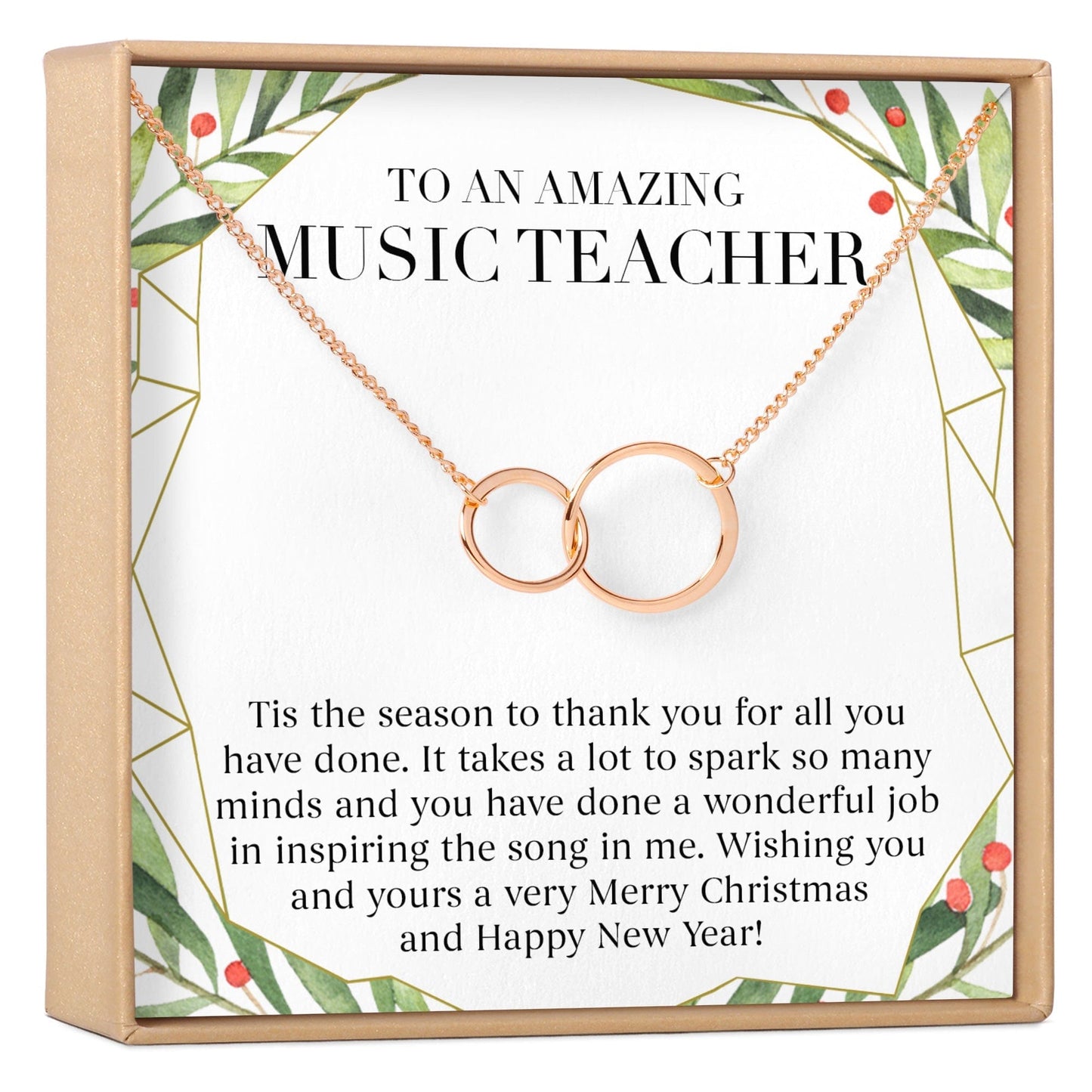 Christmas Gift for Music Teacher Necklace, Multiple Styles