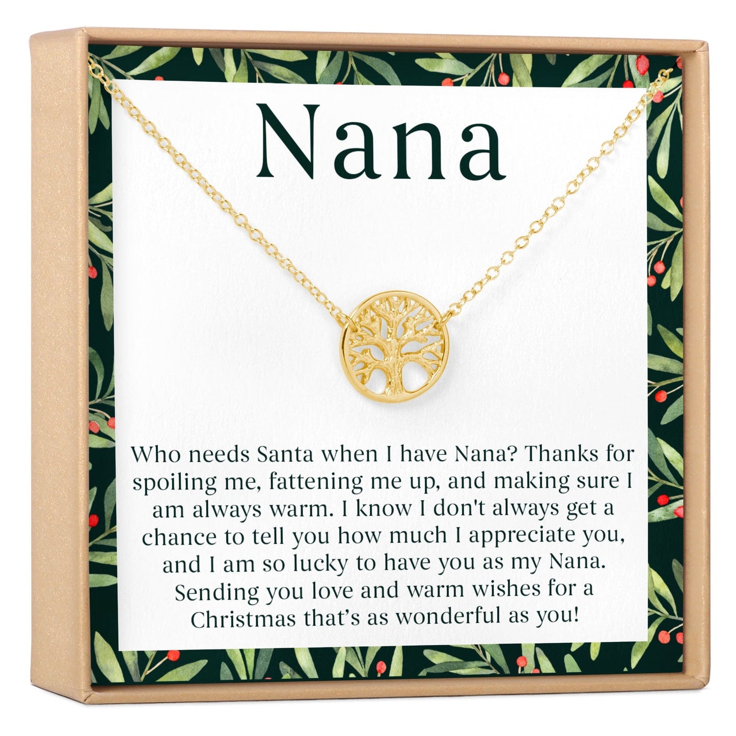 Christmas Gift For Nana Necklace, Multiple Styles