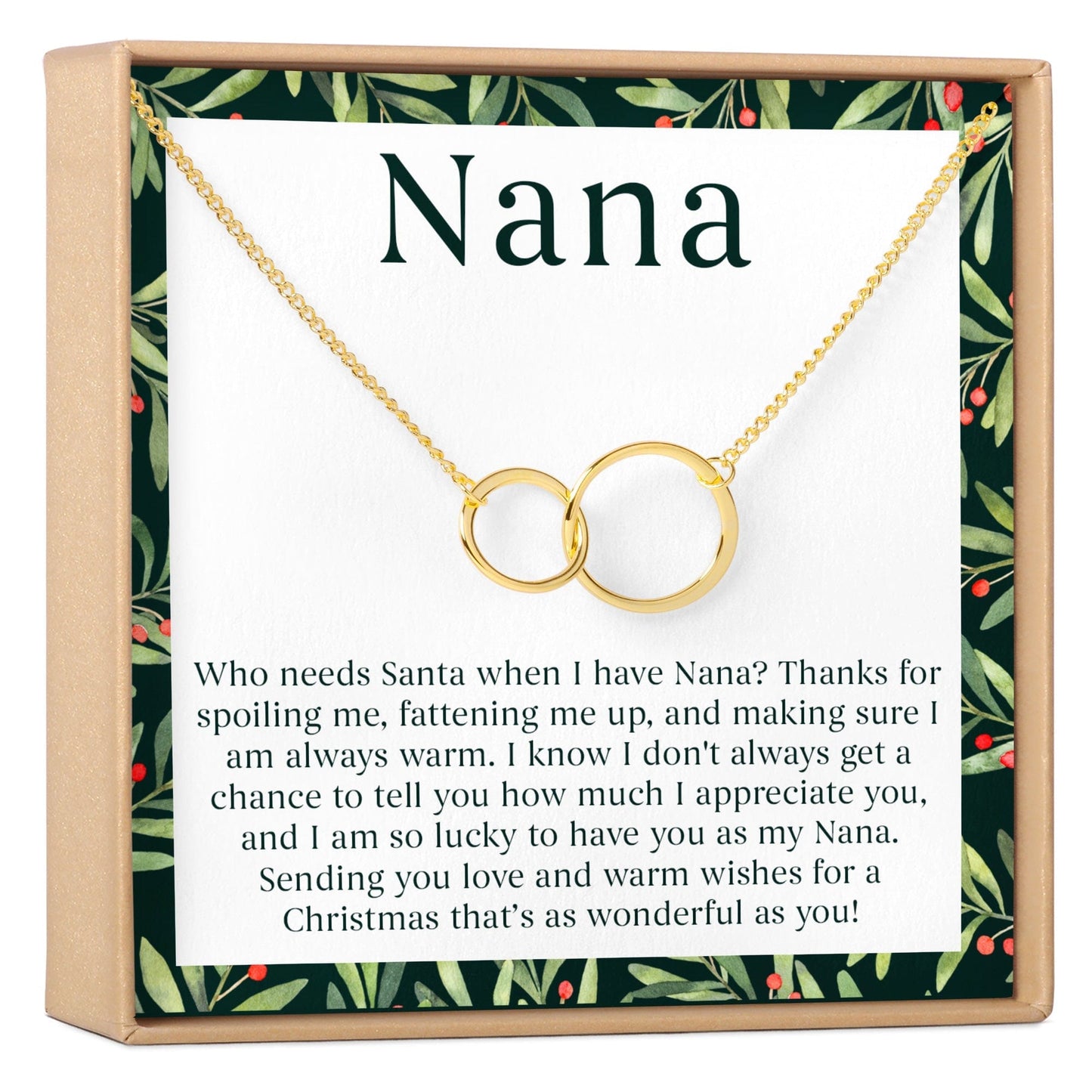 Christmas Gift For Nana Necklace, Multiple Styles