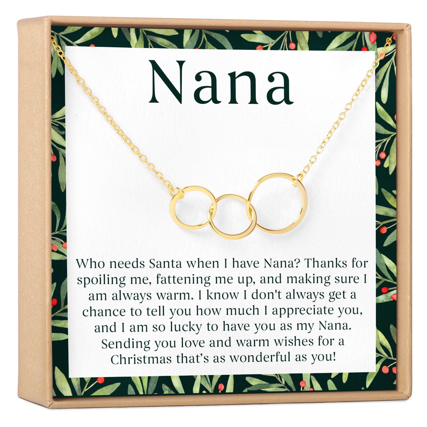 Christmas Gift For Nana Necklace, Multiple Styles