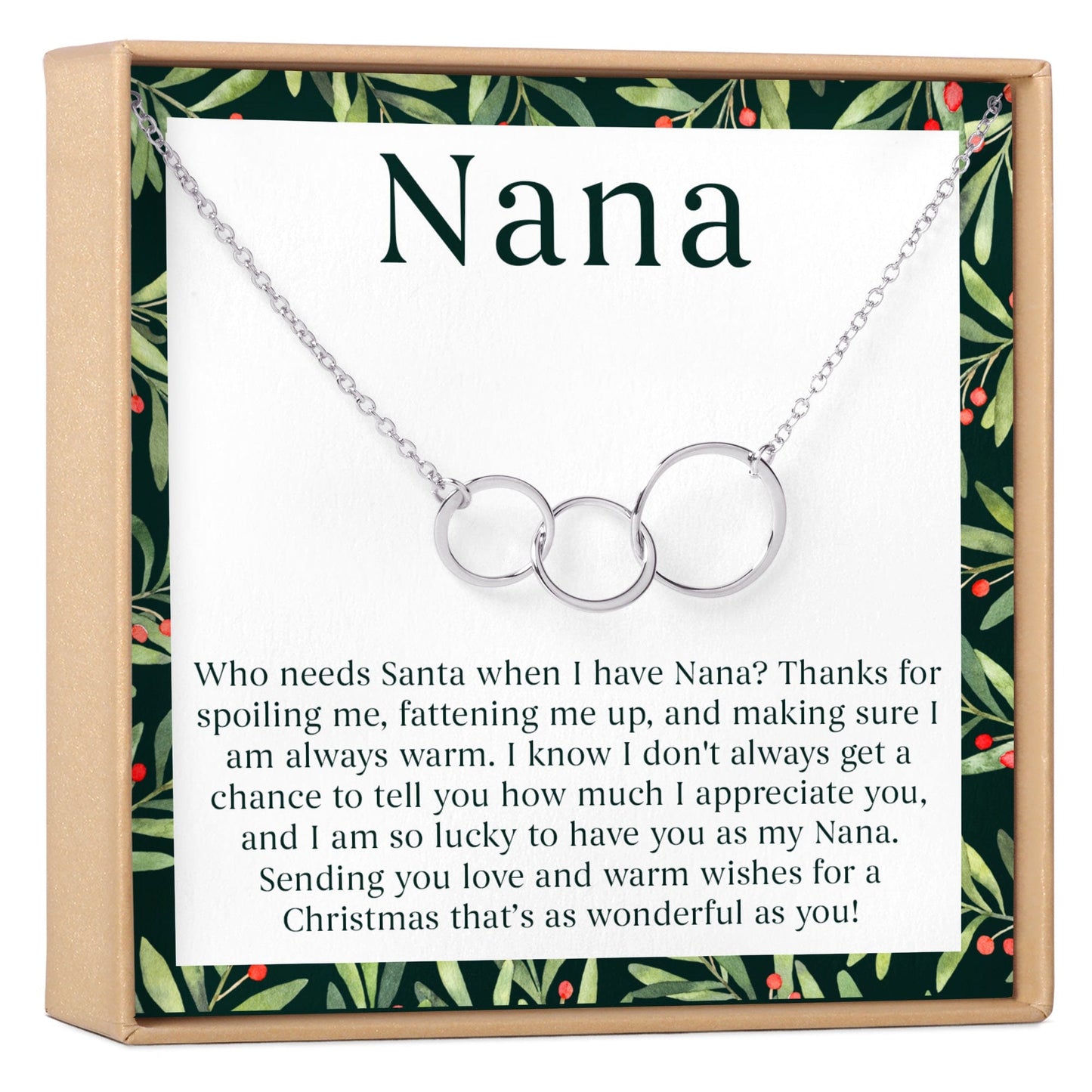 Christmas Gift For Nana Necklace, Multiple Styles