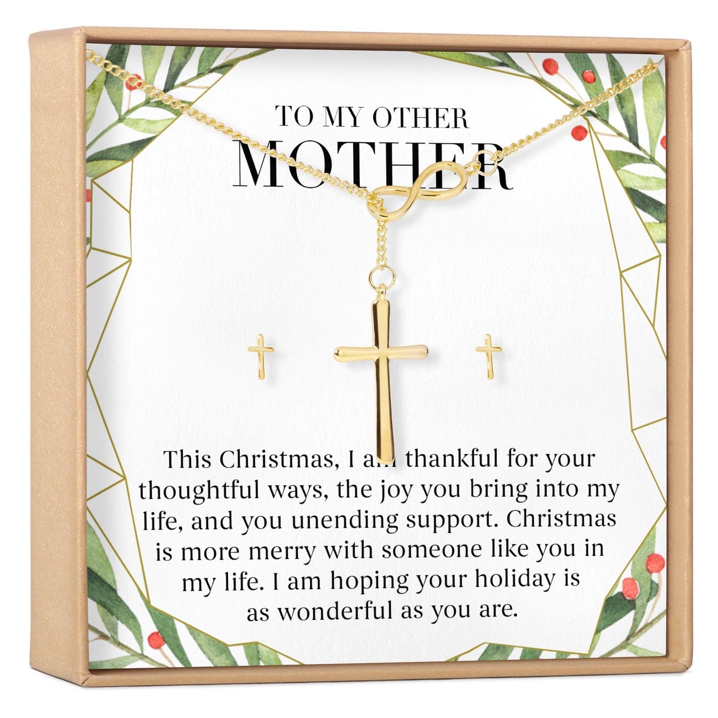Christmas Gift for Other Mother Cross earring and Necklace Set Jewelry Set