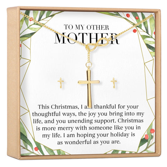 Christmas Gift for Other Mother Cross earring and Necklace Set Jewelry Set