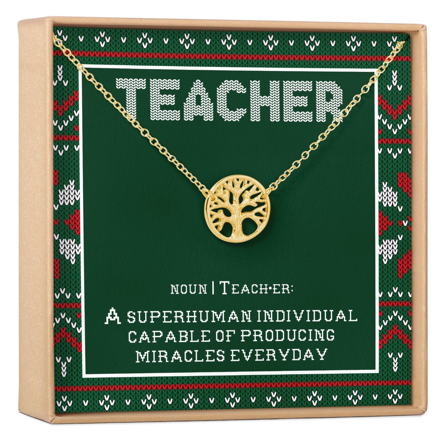 Christmas Gift for Teacher Necklace, Multiple Styles