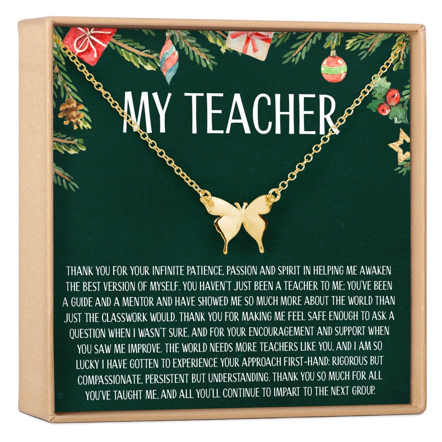 Christmas Gift for Teacher Necklace, Multiple Styles