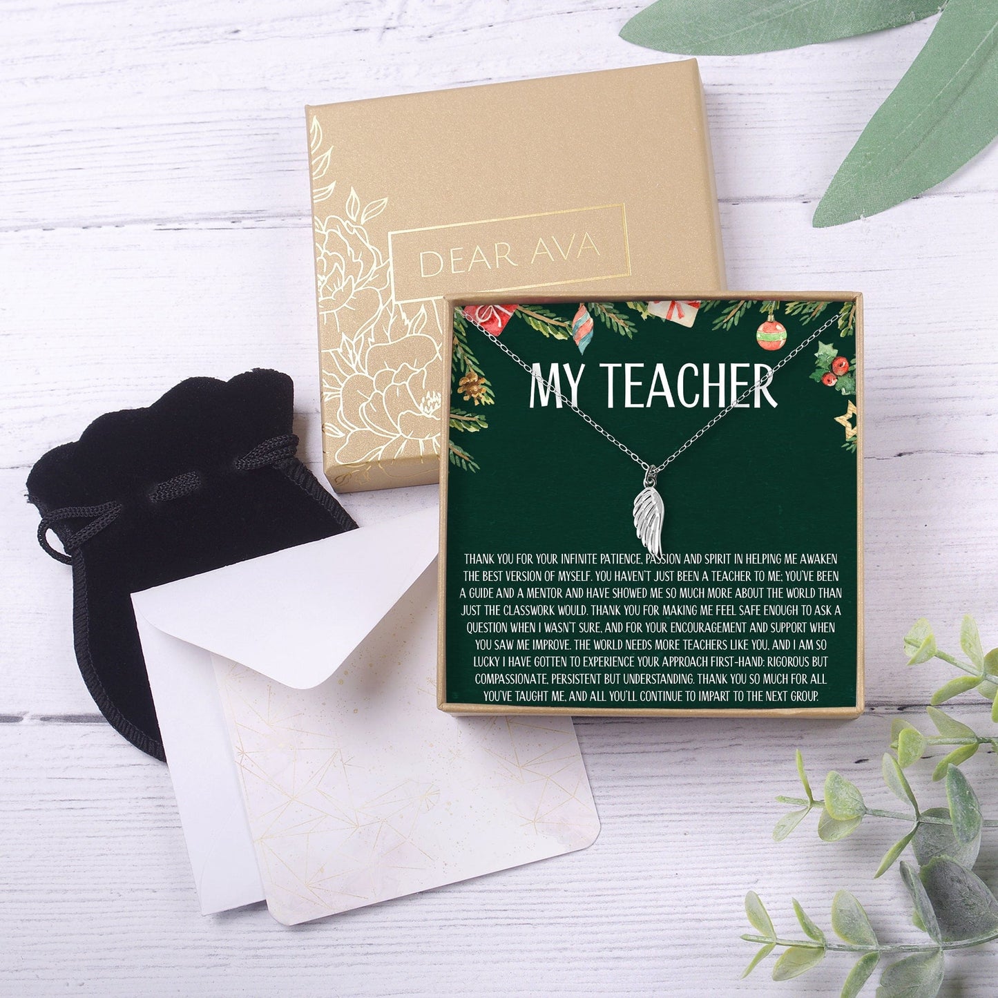 Christmas Gift for Teacher Necklace, Multiple Styles