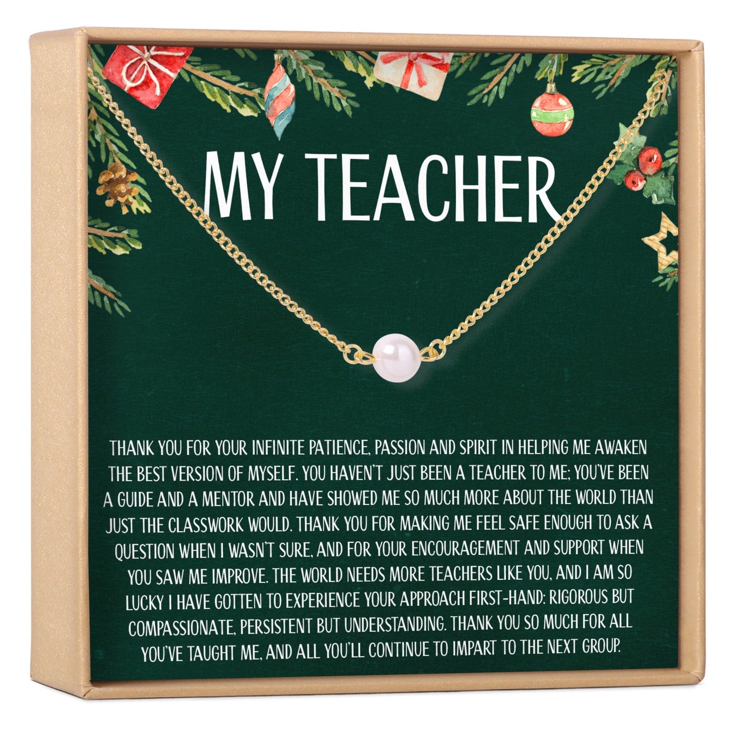 Christmas Gift for Teacher Necklace, Multiple Styles