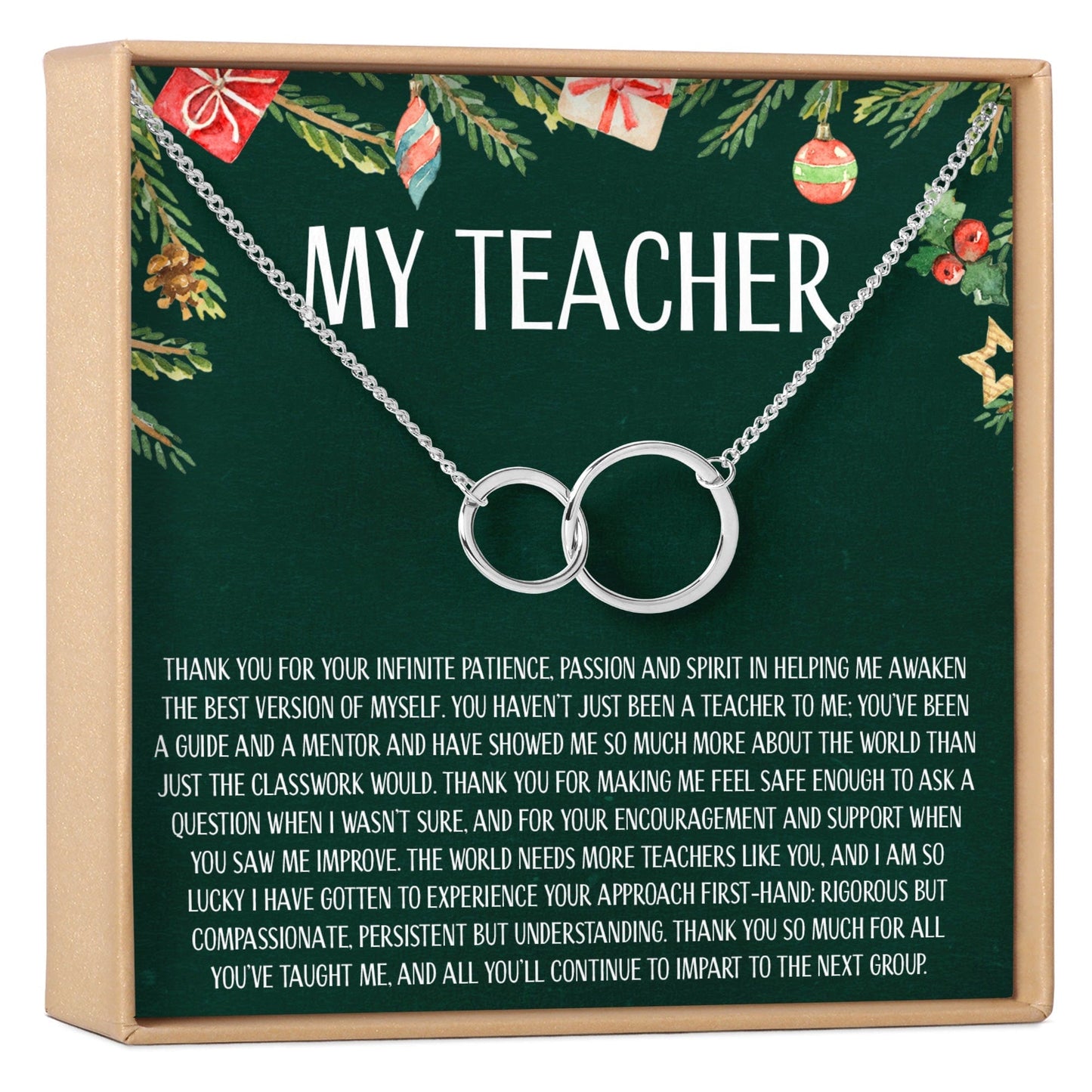 Christmas Gift for Teacher Necklace, Multiple Styles