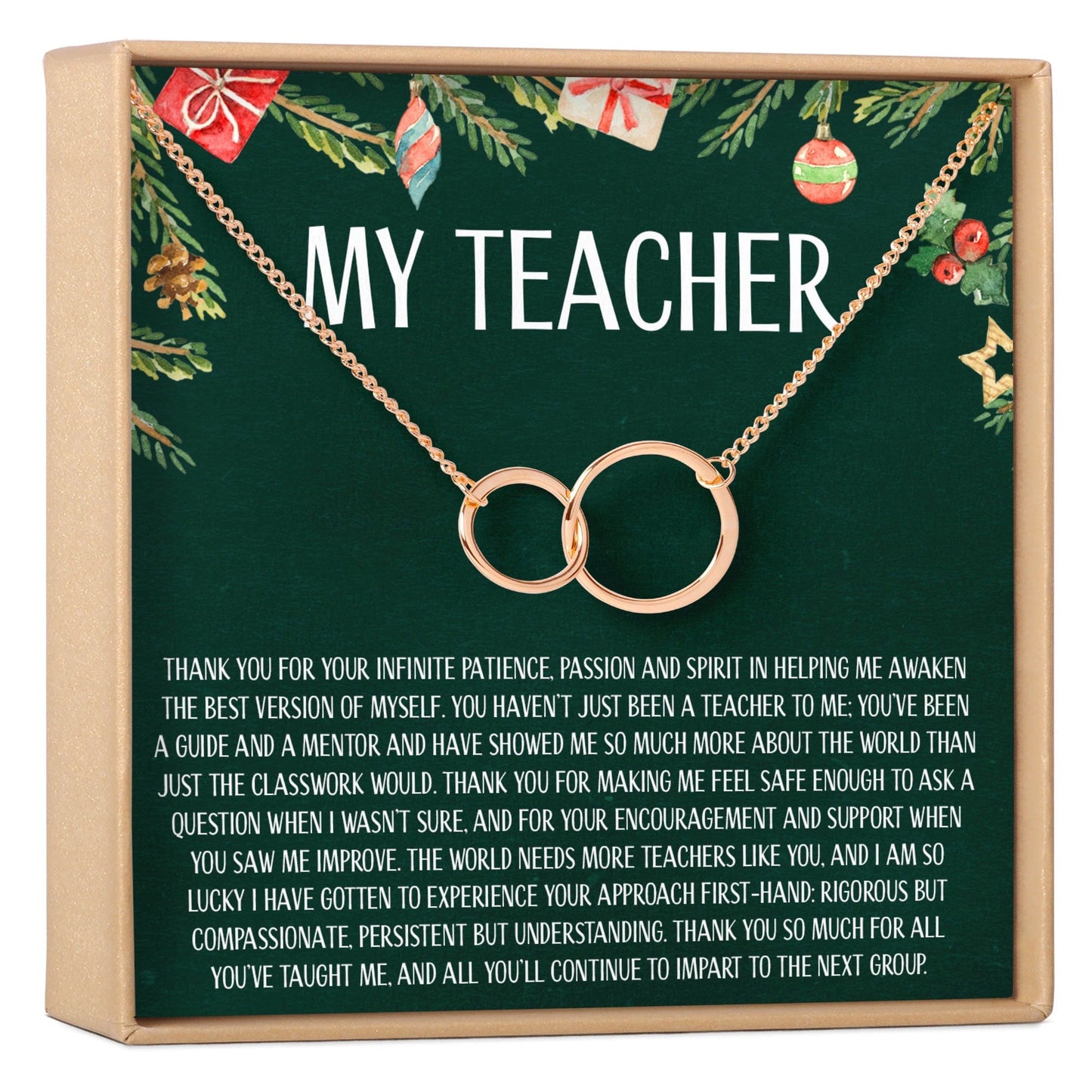 Christmas Gift for Teacher Necklace, Multiple Styles