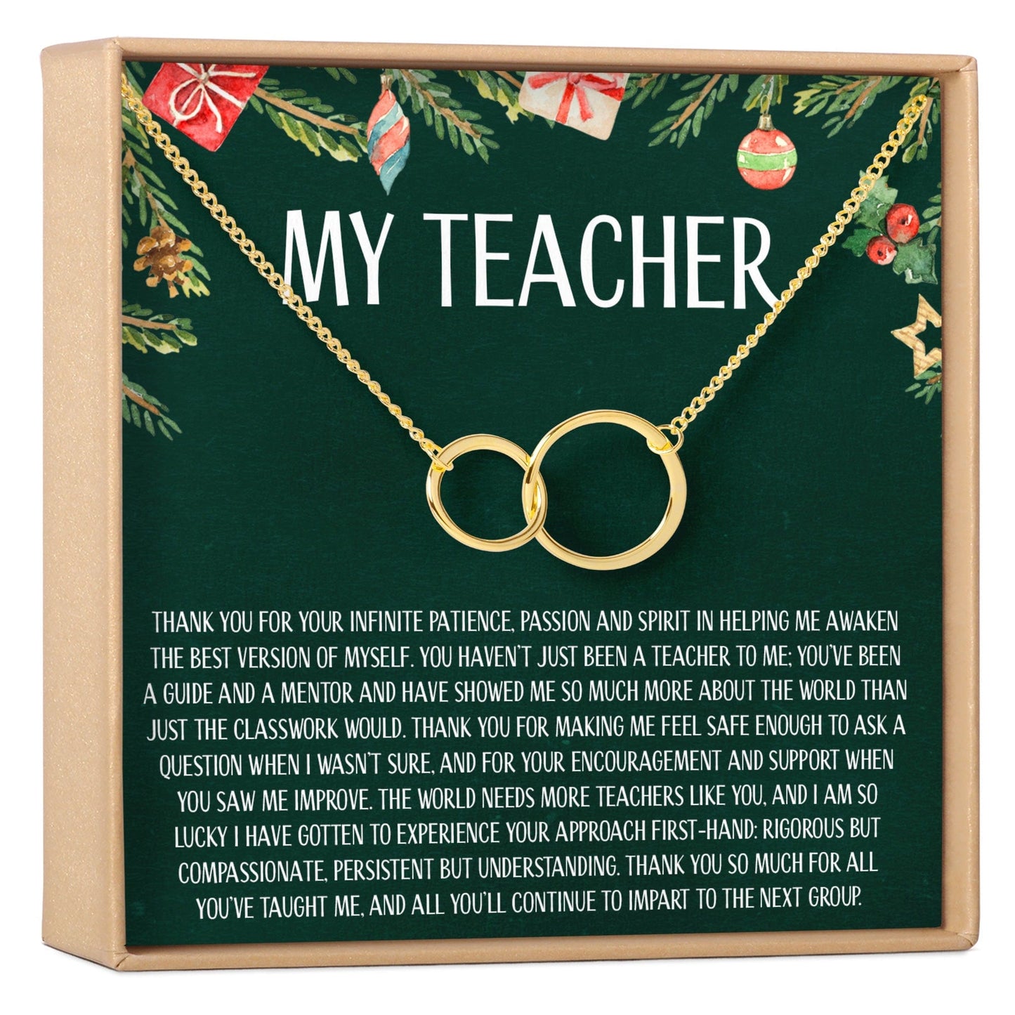 Christmas Gift for Teacher Necklace, Multiple Styles