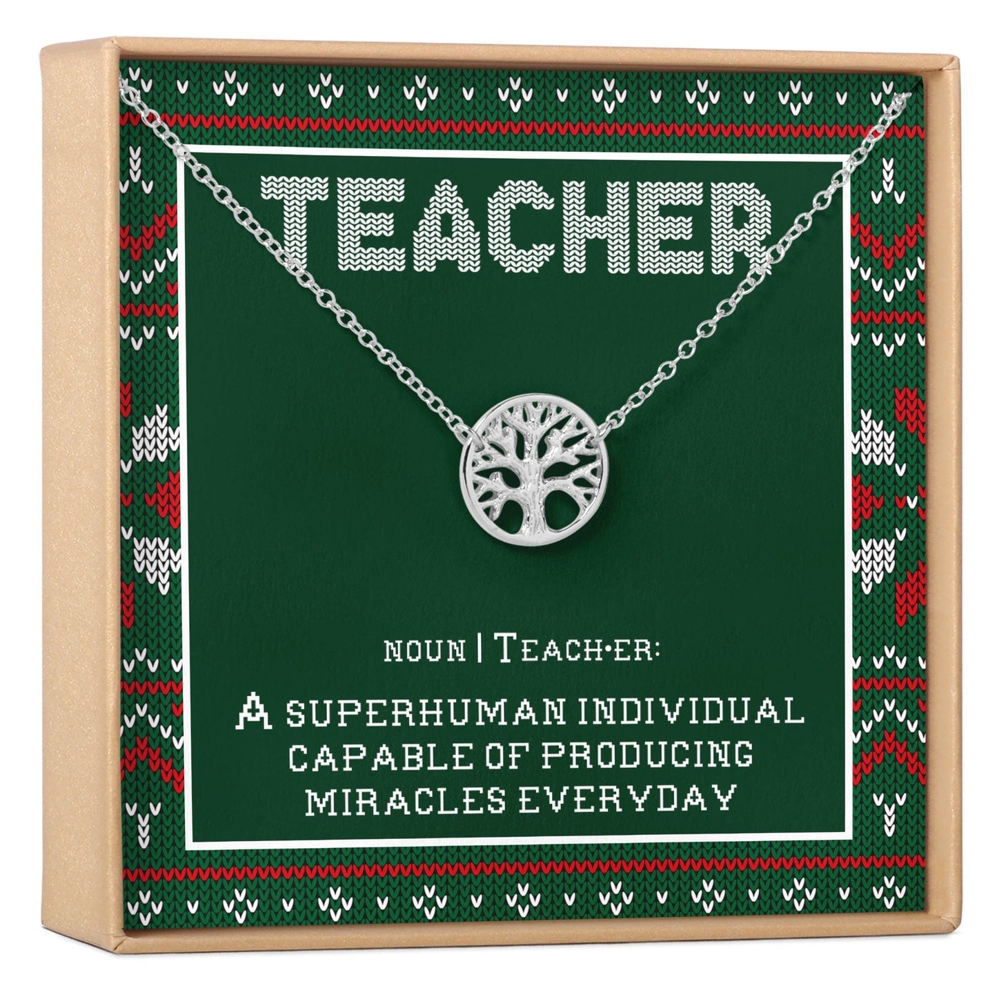 Christmas Gift for Teacher Necklace, Multiple Styles