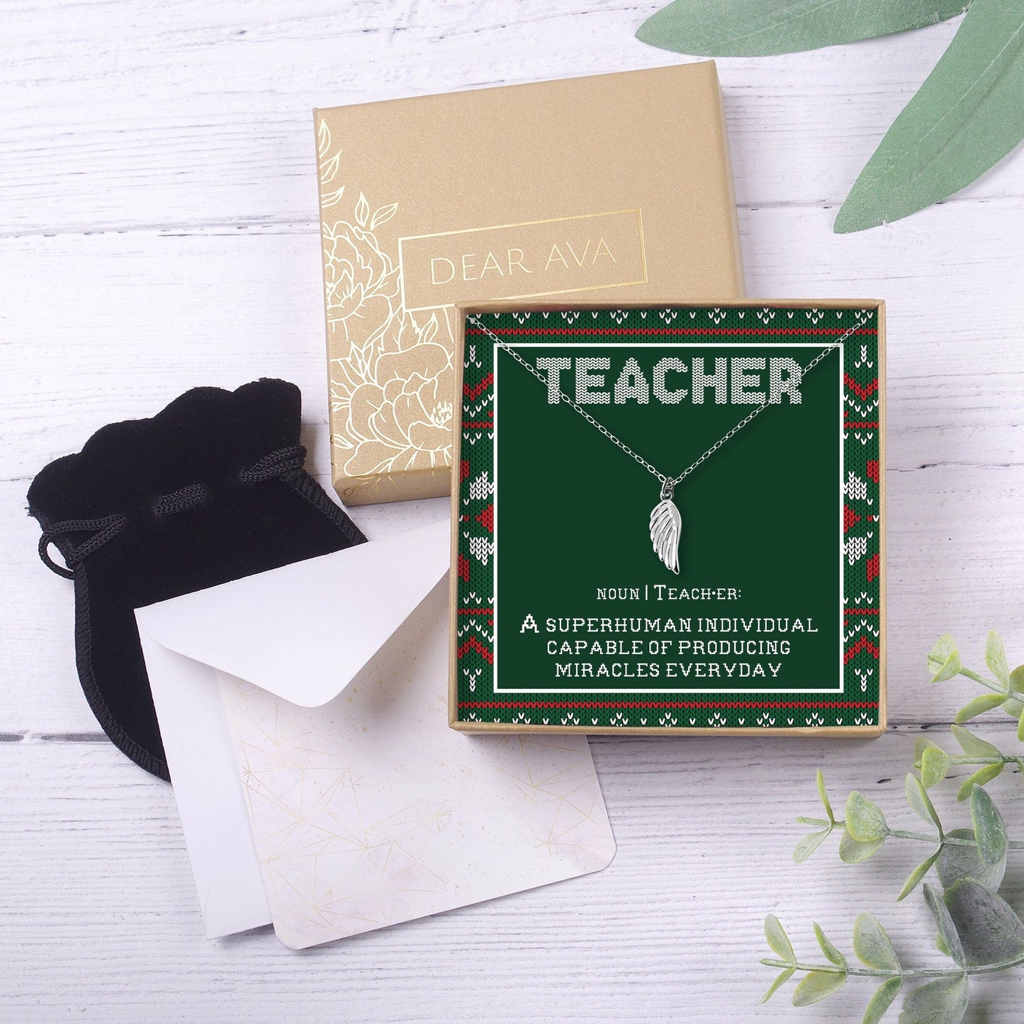 Christmas Gift for Teacher Necklace, Multiple Styles